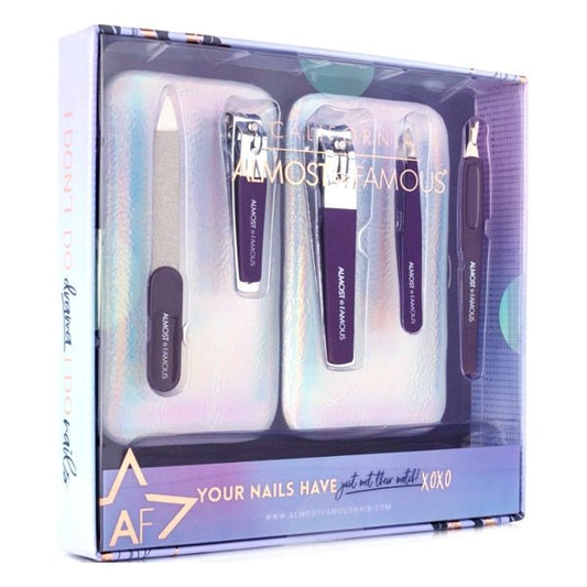 Almost Famous Nail Care Manicure Set - Twilight Purple (6 - Piece Set) - Dollar Fanatic