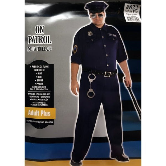 Amscan On Patrol Officer Adult Halloween Costume (Adult Plus - 48/52) - Dollar Fanatic