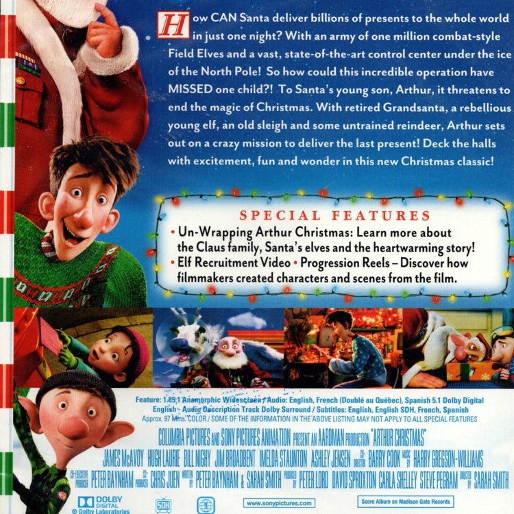 Arthur Christmas (Cartoon DVD) - Dollar Fanatic