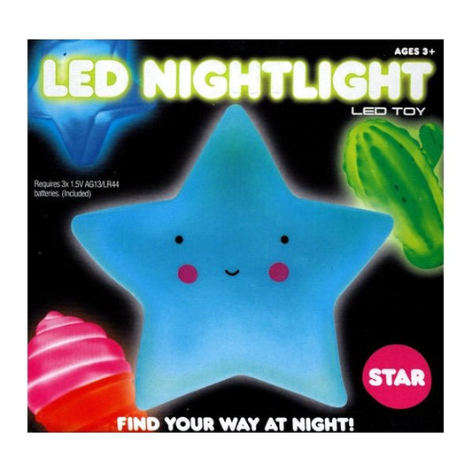 Big Time LED Night Light - Blue Star (Battery Operated) - Dollar Fanatic