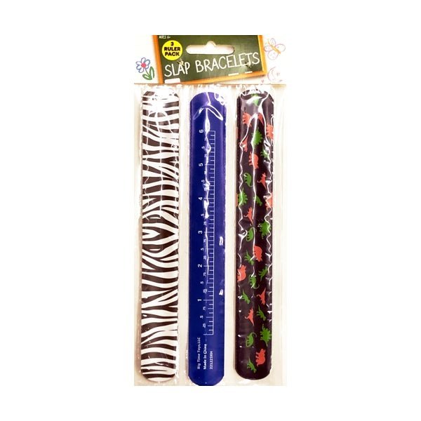 Big Time Slap Ruler Bracelets (3 Pack) Styles Vary - Dollar Fanatic