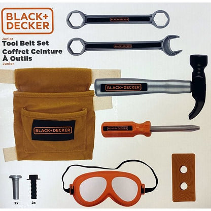 Black + Decker Kids Junior Tool Belt and Tool Set (11 - Piece Set) - Dollar Fanatic