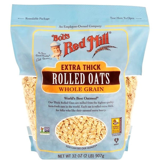 Bob's Red Mill Extra Thick Whole Grain Rolled Oats (Net wt. 32 oz.) Non - GMO, Kosher - Dollar Fanatic