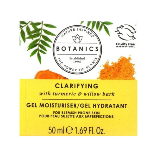 Botanics Clarifying Gel Moisturizer Cream with Turmeric and Willow Bark (Net 1.69 fl. oz.) - Dollar Fanatic