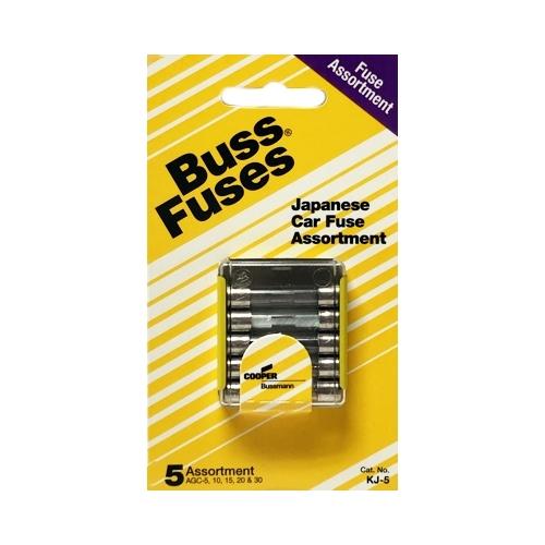 Buss AGC Japanese Car Fast Acting Fuse Assortment KJ - 5 (5 Pack) - Dollar Fanatic