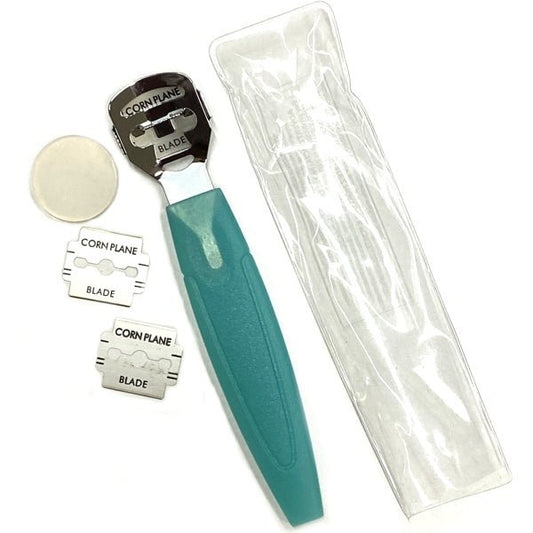 Callus and Corn Shaver with 2 Extra Replacement Blades - Teal (5.5") - Dollar Fanatic