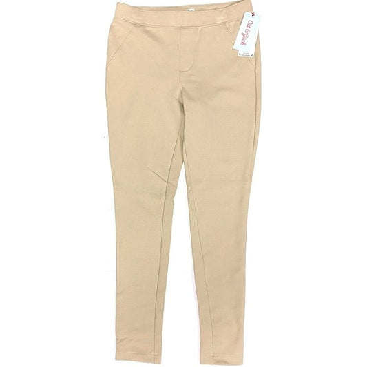 Cat & Jack Kids Uniform Ponte - Knit Jeggings Pants - Beige (Size XL - 14/16) Low Pill, Shrink & Fade Resistant - Dollar Fanatic