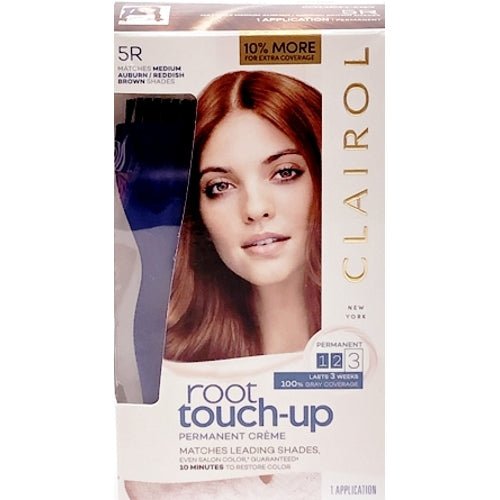 Clairol Root Touch-Up Permanent Color Kit (5R Medium Auburn/Reddish Brown Shade) Lasts 3 Weeks - $5 Outlet