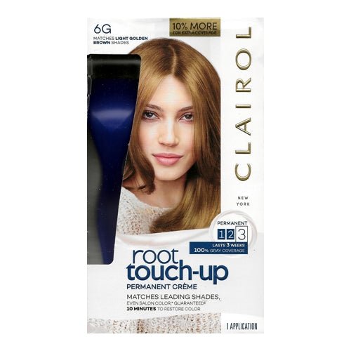 Clairol Root Touch-Up Permanent Color Kit (6G Light Golden Brown Shade) Lasts 3 Weeks - $5 Outlet