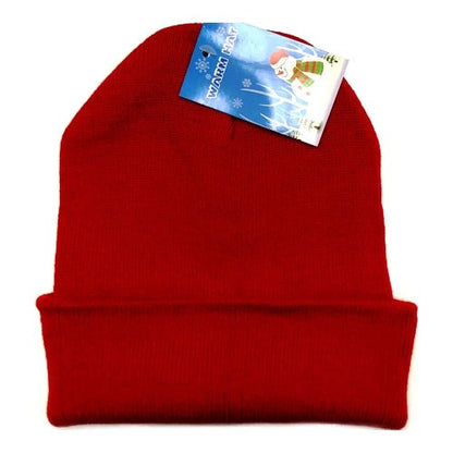 Classic Acrylic Knit Beanie Hat (12") Select Color - Dollar Fanatic