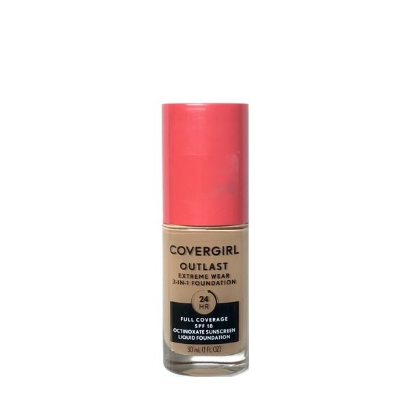 Clearance - CoverGirl Outlast Extreme Wear 3-in-1 Liquid Foundation with SPF 18 - Select Shade (1.0 fl. oz.) Out of Date - $5 Outlet