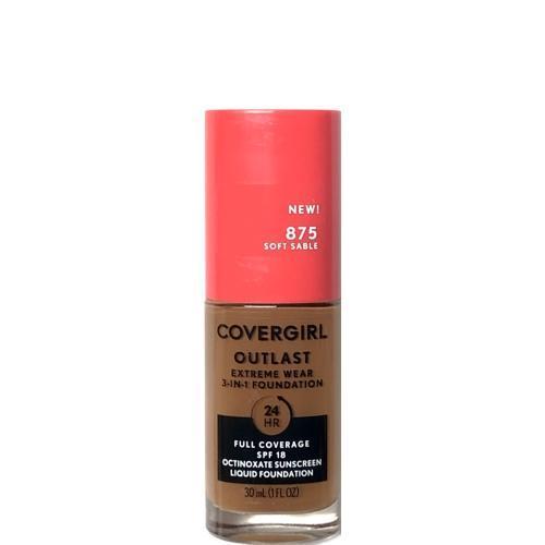 Clearance - CoverGirl Outlast Extreme Wear 3-in-1 Liquid Foundation with SPF 18 - Select Shade (1.0 fl. oz.) Out of Date - DollarFanatic.com