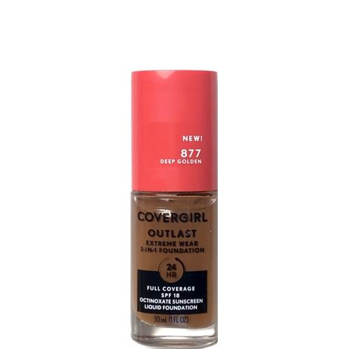 Clearance - CoverGirl Outlast Extreme Wear 3-in-1 Liquid Foundation with SPF 18 - Select Shade (1.0 fl. oz.) Out of Date - DollarFanatic.com