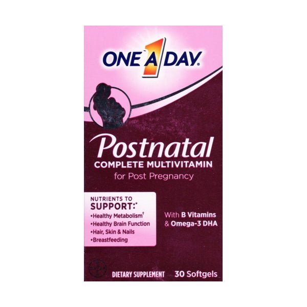 Clearance - One A Day Womens Postnatal Complete Multivitamins for Post Pregnancy (30 Softgels) Best By Date 10/2023 - Dollar Fanatic