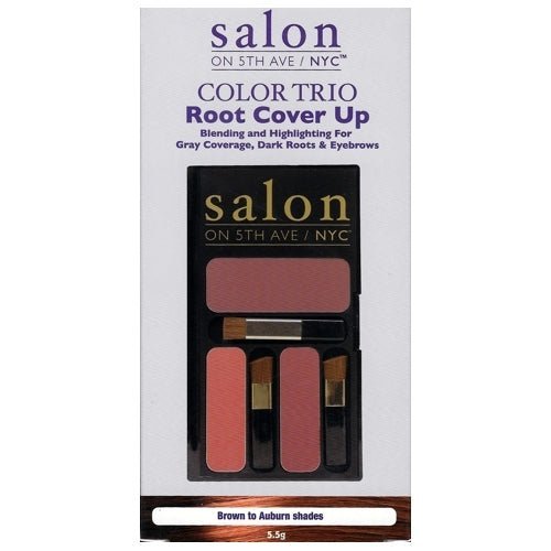 Clearance - Salon on 5th Ave/NYC Color Trio Root Touch Up (Brown to Auburn Shades) Quick Fix Concealing Powder - Dollar Fanatic