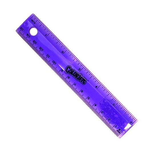 Colorific Plastic Ruler - 6" (Select Transparent Color - Blue, Green, Pink, Purple) - Dollar Fanatic