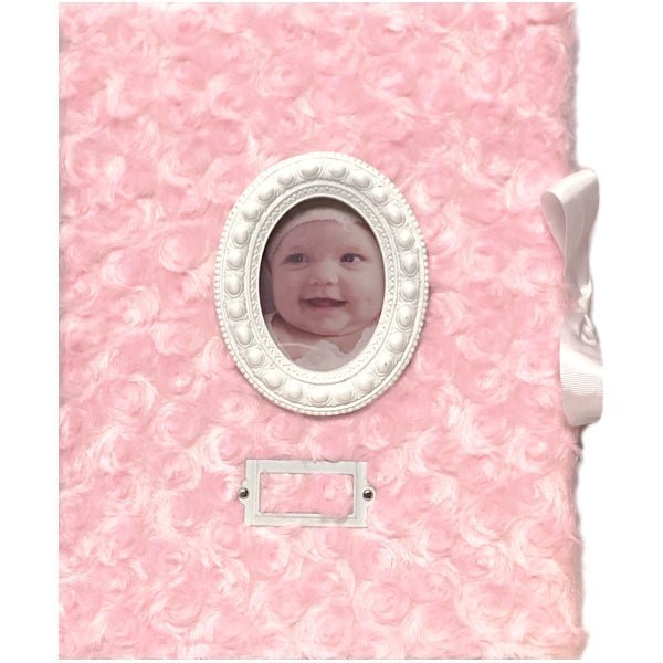 C.R. Gibson Baby Memory Book - Pink Fur Swirl (9" x 11.5") - Dollar Fanatic