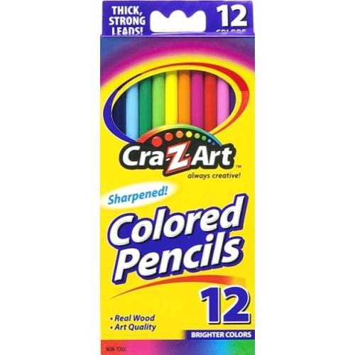 Cra - Z - Art Sharpened Brighter Colors Non - Toxic Colored Pencils (12 Pack) - Dollar Fanatic