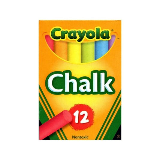 Crayola Non - Toxic Chalk Sticks - Assorted Colors (12 Pack) - Dollar Fanatic