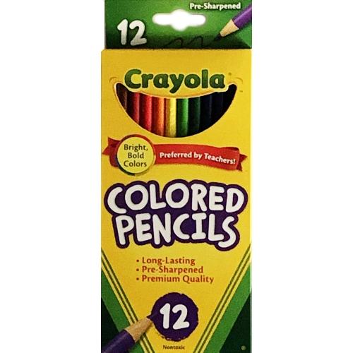 Crayola Sharpened Bright Bold Colors Non - Toxic Colored Pencils (12 Pack) - Dollar Fanatic