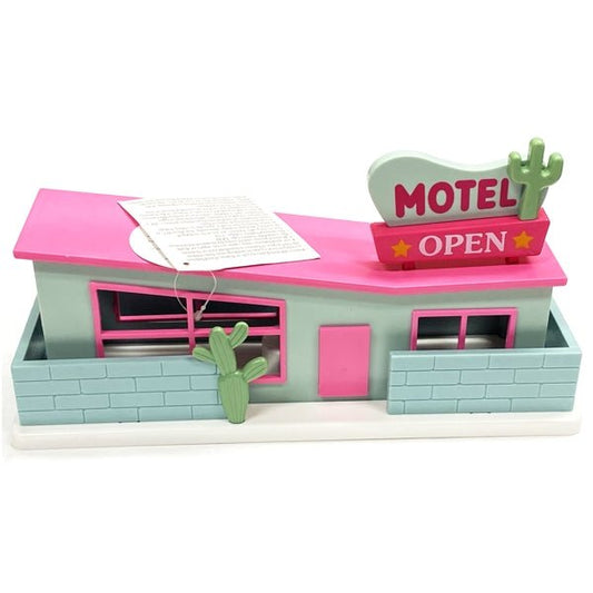 Crescent Novelty Motel Office Night Light Home Decor - Pink/Green (Battery Powered) - Dollar Fanatic