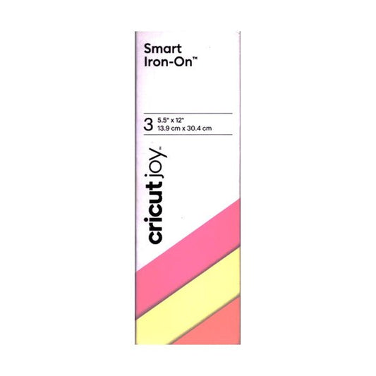Cricut Joy Smart Iron-On 5.5" x 12" Glowstick Sampler Sheets - Neon Pink, Yellow, Orange (3 Pack) - Dollar Fanatic