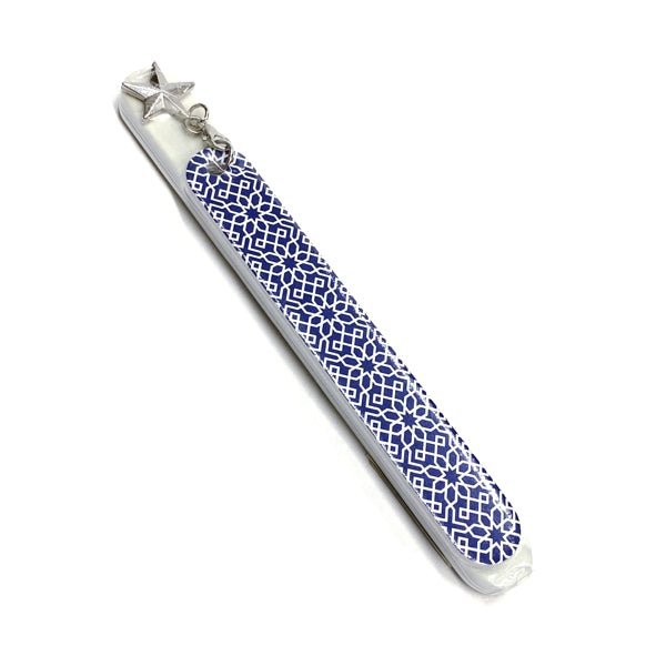 Daylogic Nail Care File Emery Board Set with Star Charm - Blue/White (2 Pack) - Dollar Fanatic