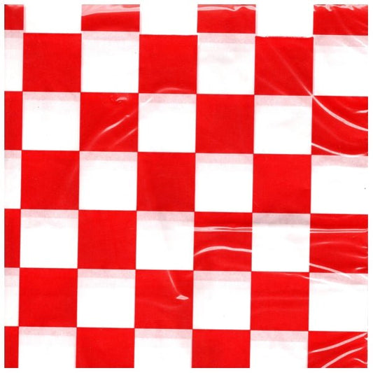 Deli Style Paper Basket Liners/Wrappers - Red/White Checkered (12 Pack) - Dollar Fanatic