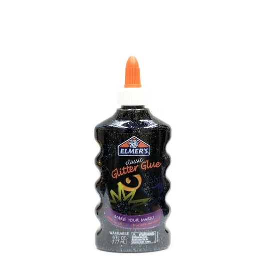 Elmer's Washable Classic Glitter Glue - Black (6 fl. oz.) Great for Slime! - DollarFanatic.com