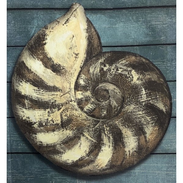 Encore Decorative Garden Flag - Blue/Nautilus Shell (12.5" x 18") Double - Sided - Dollar Fanatic