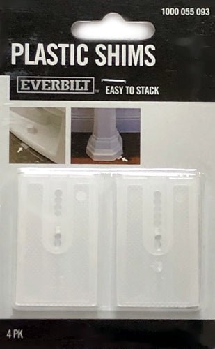 Everbilt Plastic Shims - 2" (4 Pack) Easy to Stack, Ribbed Design - Dollar Fanatic