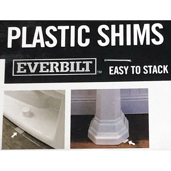 Everbilt Plastic Shims - 2" (4 Pack) Easy to Stack, Ribbed Design - Dollar Fanatic