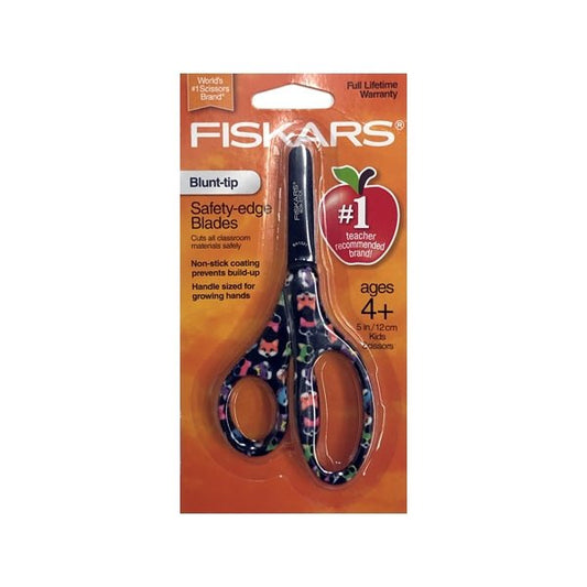 Fiskars 5" Blunt-Tip Kids Safety Scissors - Multicolor (Nocturnal Zoo Animals) - DollarFanatic.com