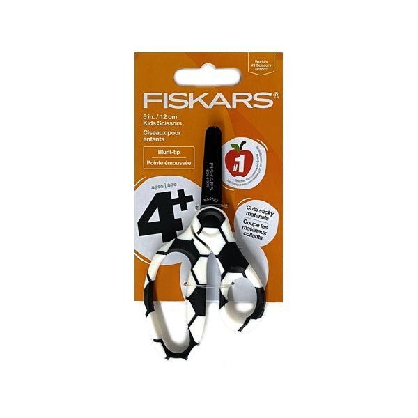 Fiskars Sports Themed Blunt-Tip Kids Safety Scissors - Soccer (5") For ages 4+ - Dollar Fanatic