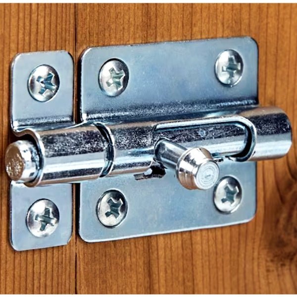 Gate House 2 - 1/2 in. Barrel Bolt with Mounting Screws - Zinc (605544) Right - or Left - Hand Application - Dollar Fanatic