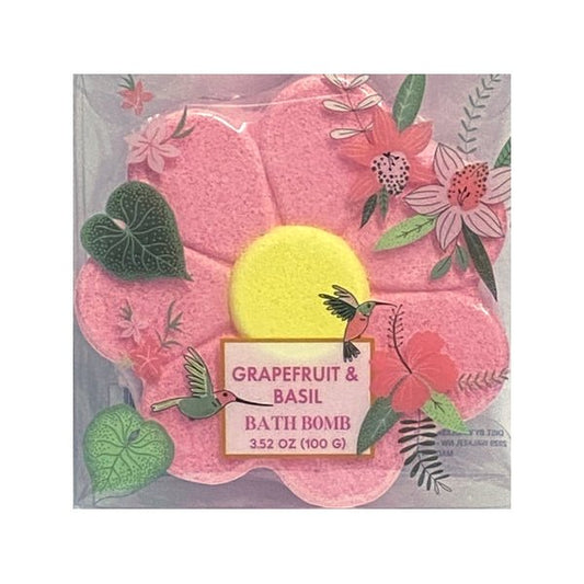 Grapefruit and Basil Scented Bath Bomb (Net wt. 3.52 oz.) - Dollar Fanatic