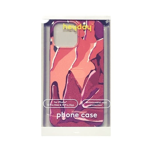 HeyDay iPhone 13 Pro Max Antimicrobial Hard Shell Case with Rubber Bumpers - Botanical/Purple Trim (Also fits iPhone 12 Pro Max) - $5 Outlet