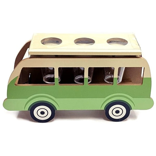 Horizon 3 - Shot Glass Decorative Display Holder Set - Green/Camper Van (4 - Piece Set) Plastic 2 fl. oz. Glasses - Dollar Fanatic