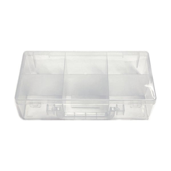 Horizon 6 - Compartment Snackle Storage Box with Lid and Handle - Clear (8" x 3.75" x 2") Food Safe, Perfect for On - the Go Snack Container - Dollar Fanatic