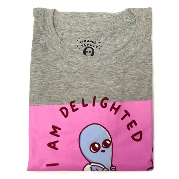 I Am Delighted...Moderately Unsafe Climbing Short Sleeve T-Shirt - Heather Grey (Men's - XL) - DollarFanatic.com