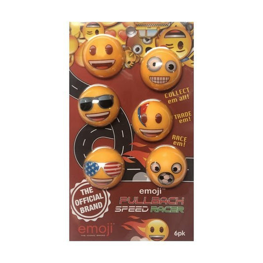 Iconic Emoji Pullback Speed Racer Toy Cars (6 Count) - Dollar Fanatic