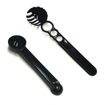 Kamenstein 2 - Piece Kitchen Scoop Tool Set - Double Melon Baller and Spaghetti Fork Scoops (Black) - Dollar Fanatic