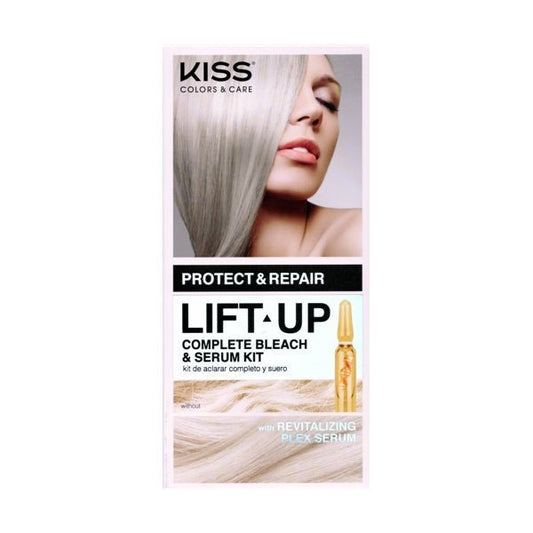 Kiss Lift-Up Complete Bleach and Serum Hair Color Kit with Revitalizing Plex Serum (5-Piece Bleach Color Kit) - Dollar Fanatic