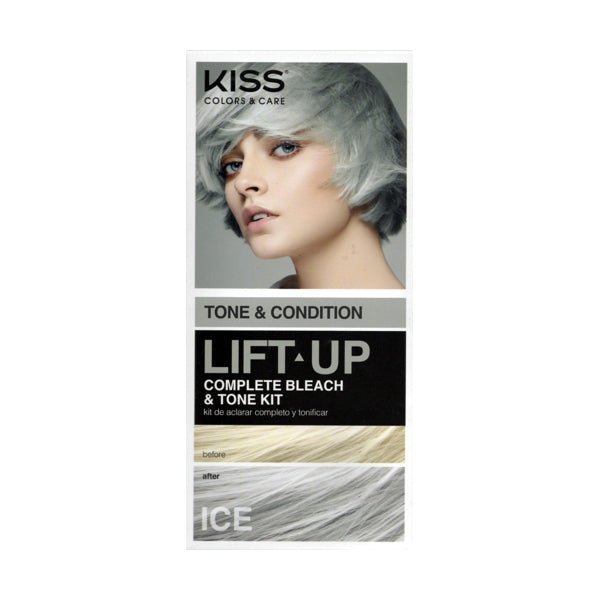 Kiss Lift-Up Complete Bleach and Tone Hair Color Kit - Ice (5-Piece Bleach Color Kit) - Dollar Fanatic