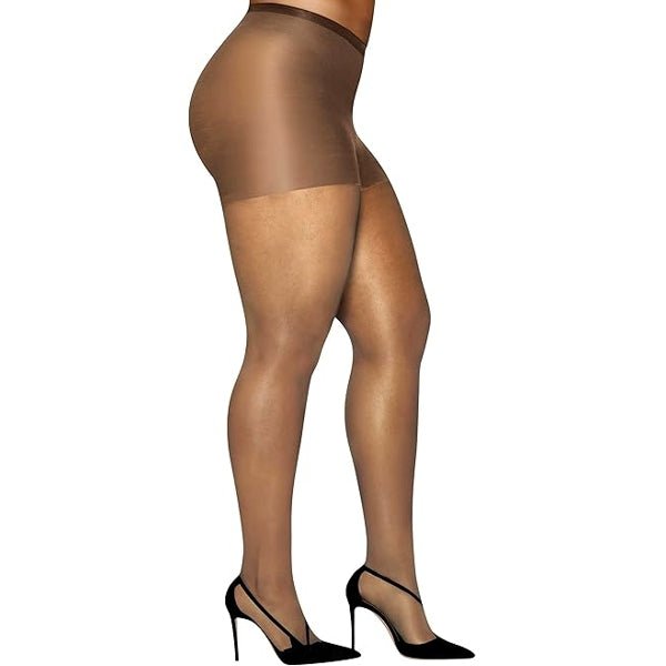 L'eggs Silken Mist Silky Sheer Control Top Pantyhose Size Q - Nude (2 Pair Pack) Wicking Cool Comfort Panty and Leg - Dollar Fanatic