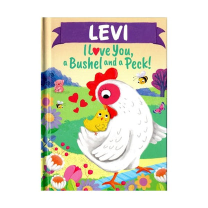 Levi I Love You, a Bushel and a Peck Personalized Name Picture Book (Hardcover Book) - Dollar Fanatic