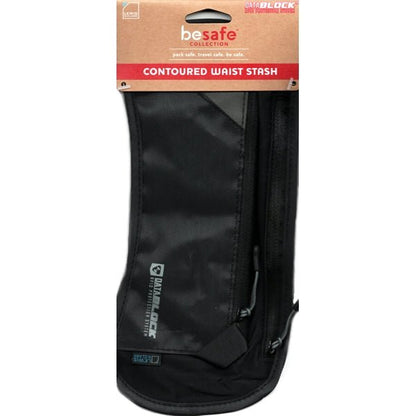 Lewis N. Clark BeSafe Data Block RFID Contoured Waist Stash Pack (Black) - DollarFanatic.com