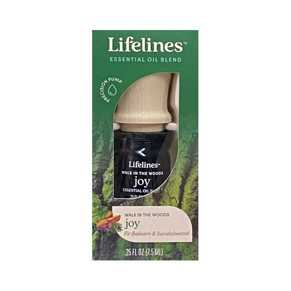 Lifelines Walk in the Woods Joy Essential Oil Blend with Precision Pump - Fir Balsam and Sandalwood (Net 0.25 fl. oz.) Ready To Use - Dollar Fanatic