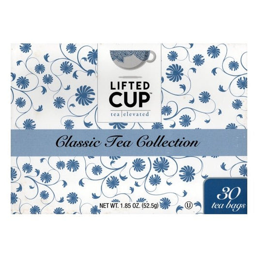 Lifted Cup Tea Elevated - Classic Tea Collection (30 Pack) Includes English Breakfast, Earl Grey, Raspberry, Peach, Orange Spice, and Mango - Dollar Fanatic