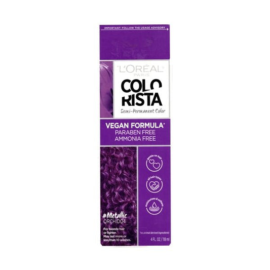 L'Oreal Colorista Semi - Permanent Hair Color (Metallic Purple Orchid04) For Blonde Hair or Lighter - Dollar Fanatic